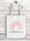 Preview: zuckersüße Tasche Regenbogen Flower Wechselwäsche Wechselkleidung (personalisiert) Kindergarten  Wunschname KITA Kindergarten Lüttentüddel®